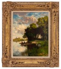 Punting on the River Cam, England , 1885