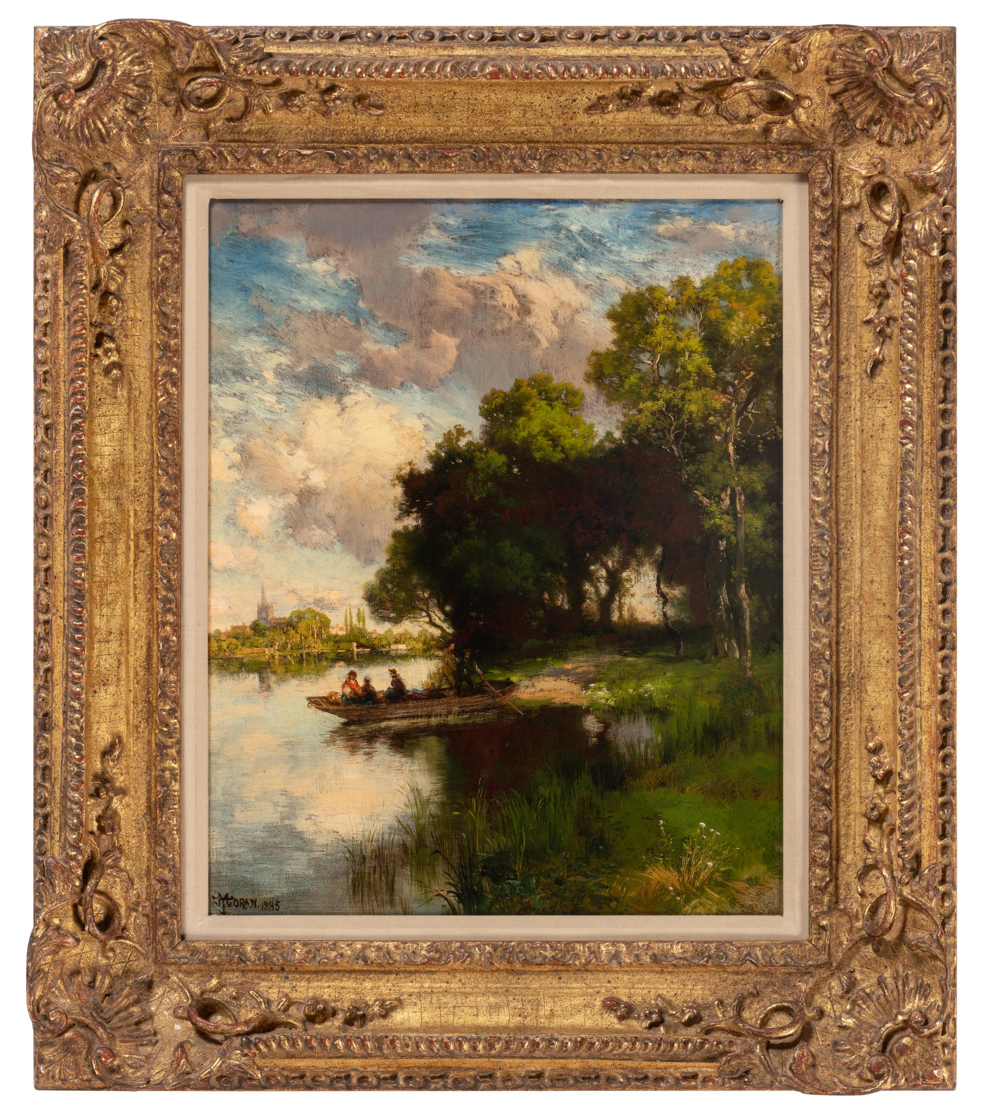 Punting on the River Cam, England , 1885