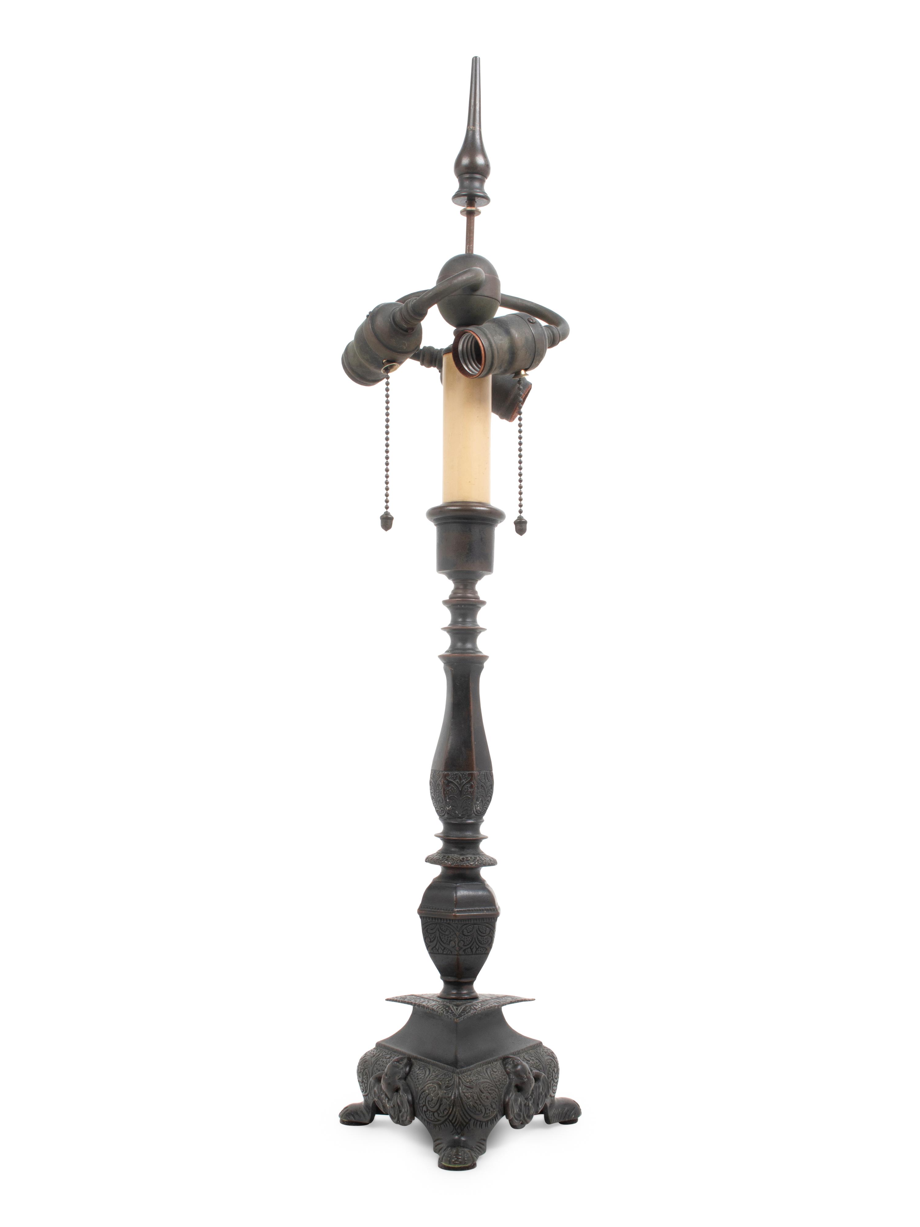 An Italian Bronze Pricket Mounted as a Lamp