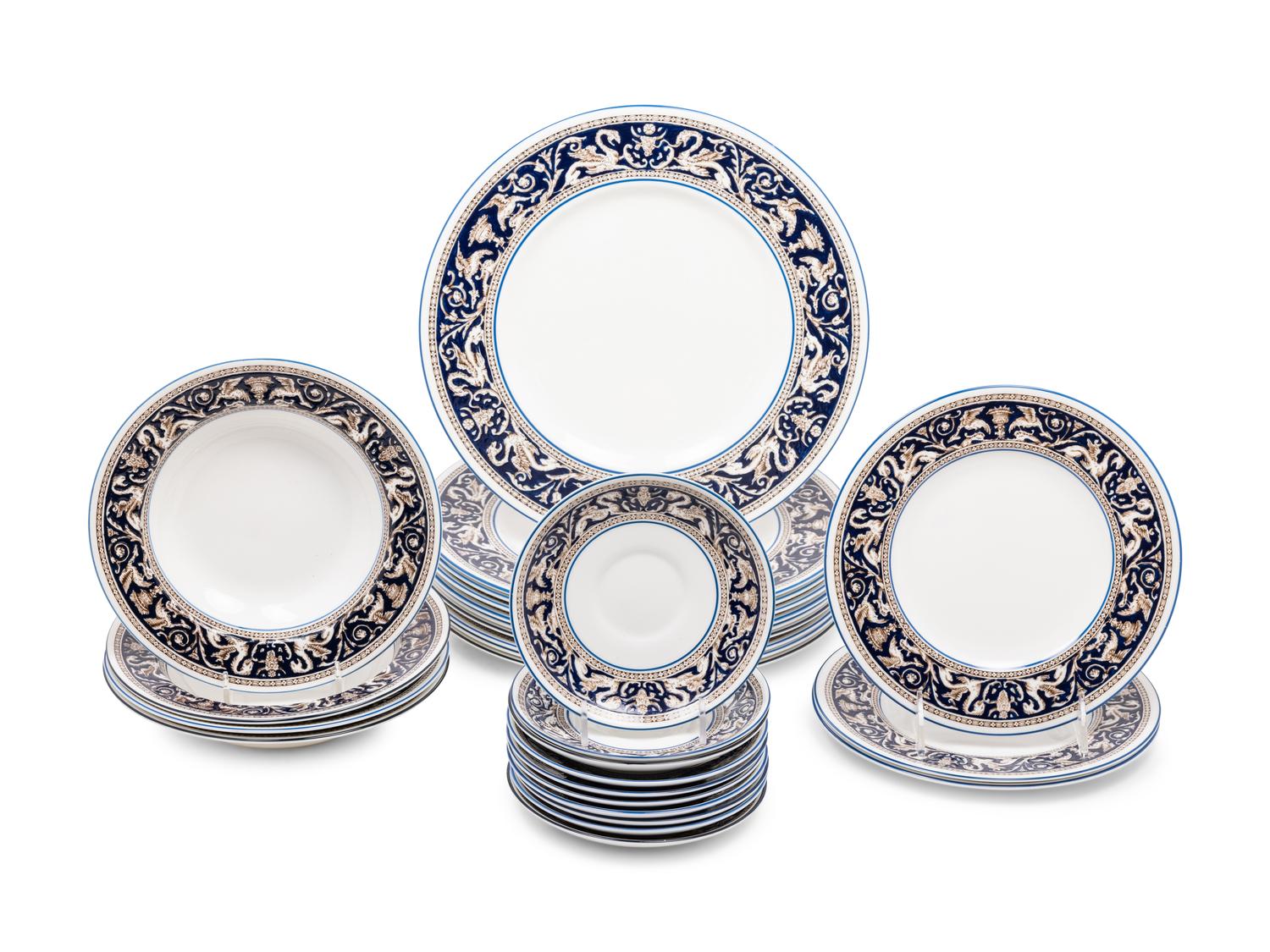 A Wedgewood Florentine Porcelain Dinner Service