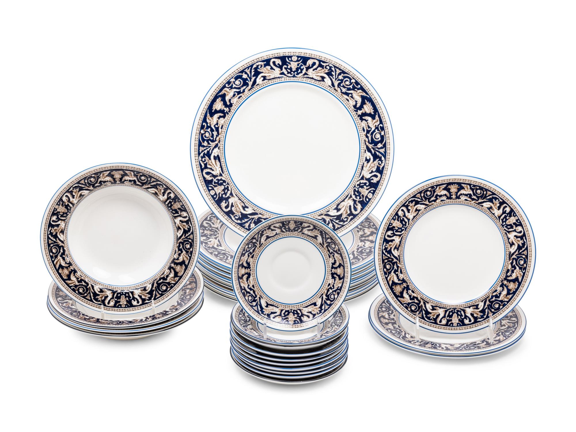 A Wedgewood Florentine Porcelain Dinner Service