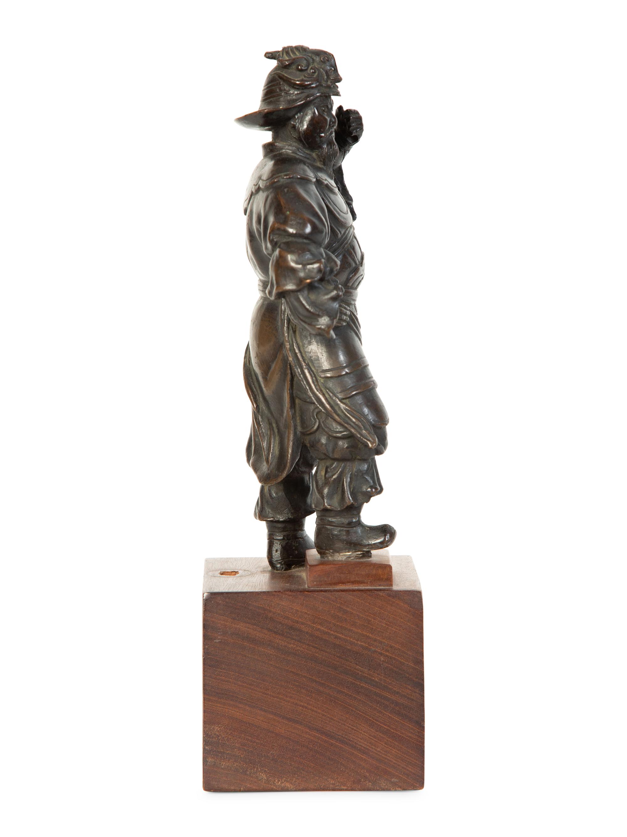 A Japanese Bronze Figure of a Samurai Warrior — 19th Century