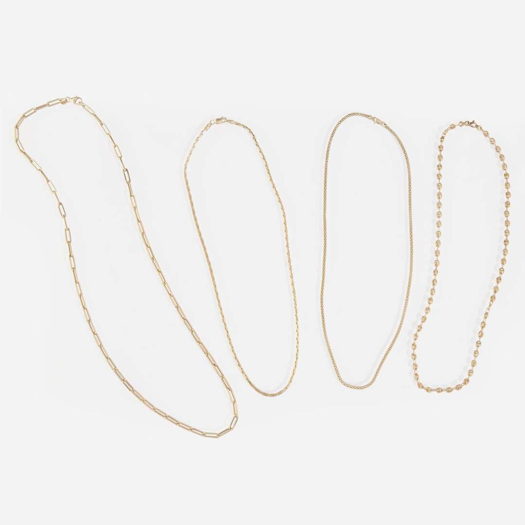 A Collection of Contemporary Yellow Gold Chains