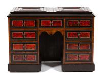 A Flemish Ebonized and Tortoiseshell Veneered Lady's Vanity Height 38 inches. — 18TH CENTURY