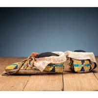 Central Plains Beaded Buffalo Hide Moccasins
