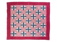 A Box of Bow Ties Pattern Pieced Cotton Quilt