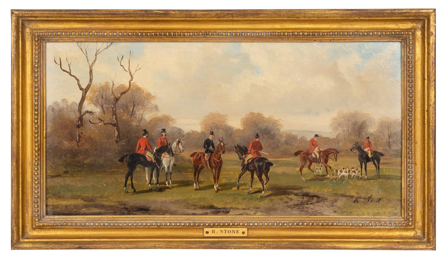 Fox Hunting (four paintings)