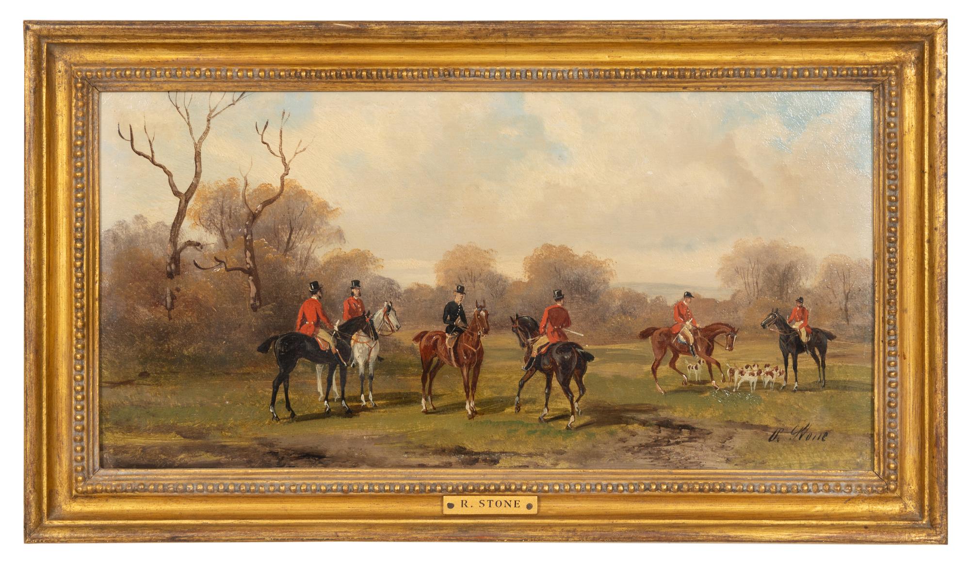 Fox Hunting (four paintings)