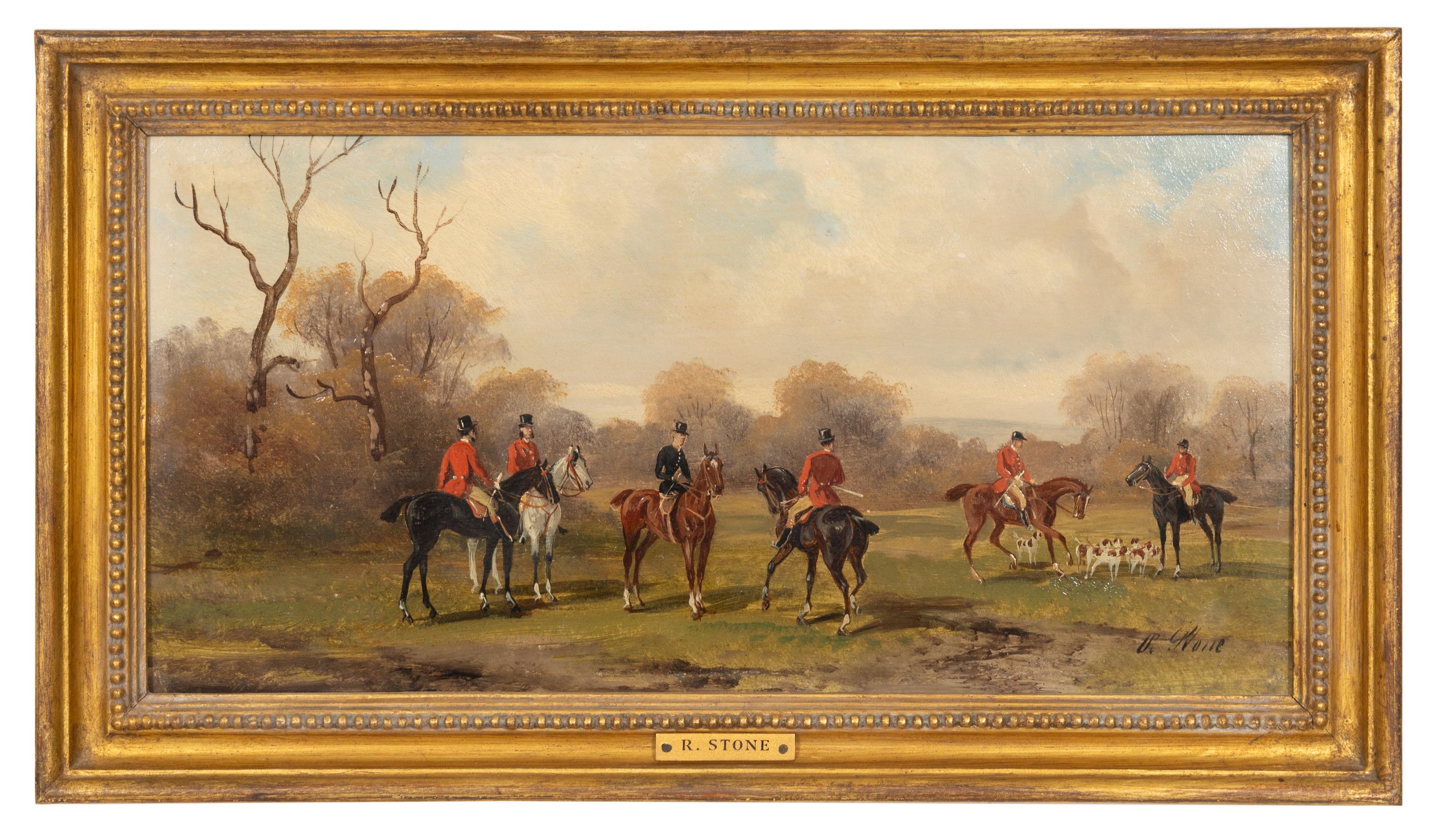 Fox Hunting (four paintings)