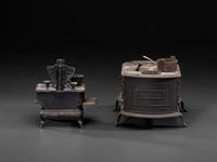 Two Salesman's Sample or Child's Toy Cast Iron Stoves