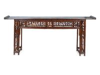 A Chinese Bamboo-Carved Console Table — 19TH CENTURY