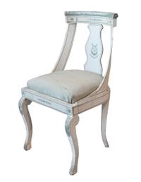 A Set of Six Empire Painted Side Chairs 18" W x 19" D x 35" H — France, Circa 1820