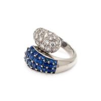 DIAMOND AND SAPPHIRE BYPASS RING