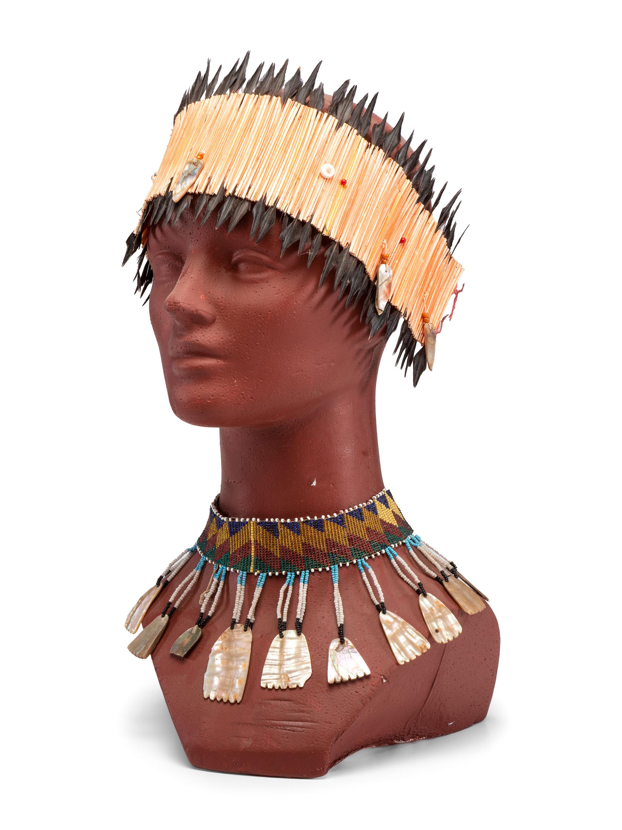 Pomo Headband and Shell Necklace