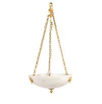 A Neoclassical Style Alabaster Ceiling Fixture