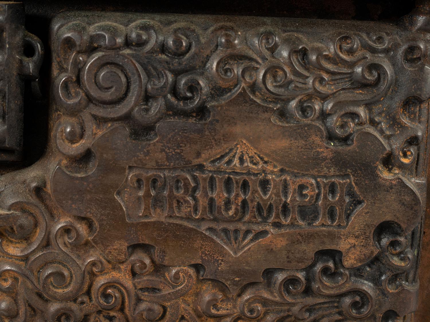 A 'Triumph' Range Salesman's Sample or Child's Toy Cast Iron Stove
