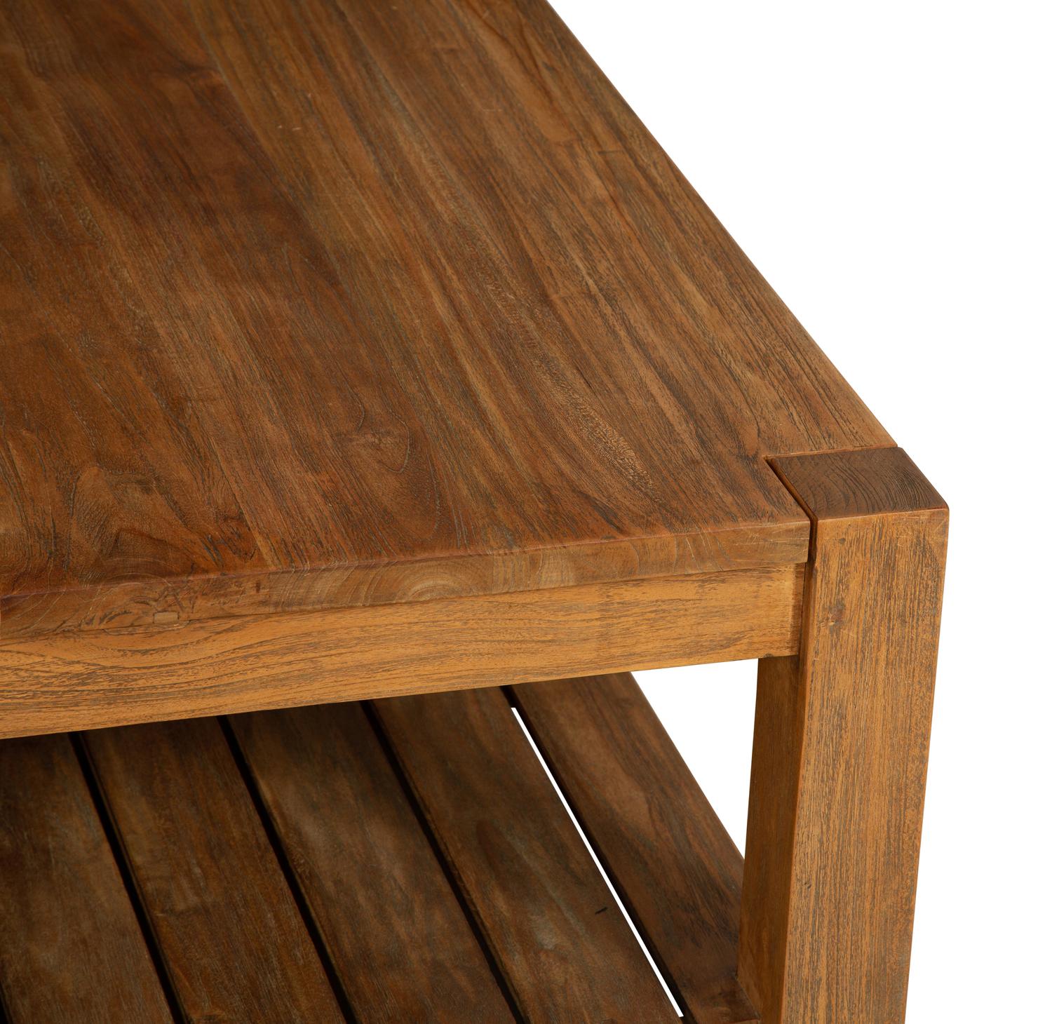 A Contemporary Walnut Slat Coffee Table