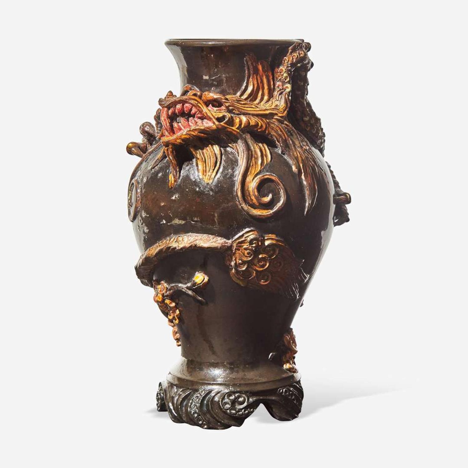 A Harry Barnard (1862-1933) Wedgwood Vase with Dragon UK, 1922