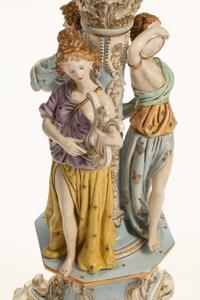 A Pair of German Porcelain Figural Compotes