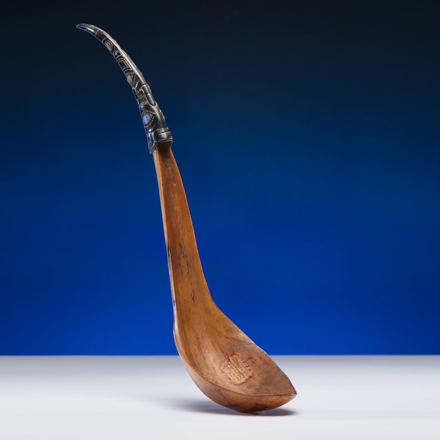Chilkat Horn Feast Ladle, Collected by Captain Michael A. Healy