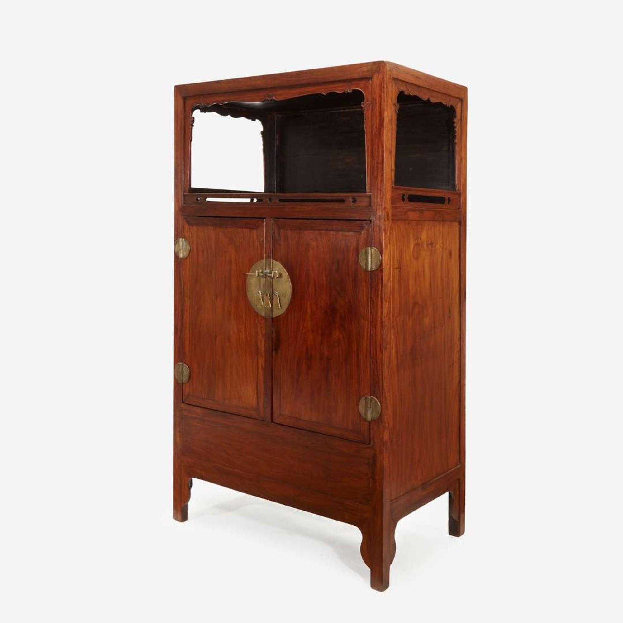 A Chinese Huanghuali and hardwood display cabinet, Lianggegui 19th/20th Century with later alterations