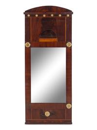 A Continental Mahogany Pier Mirror