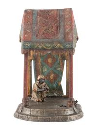 An Austrian Snake Charmer Lamp in the Manner of Franz Bergman