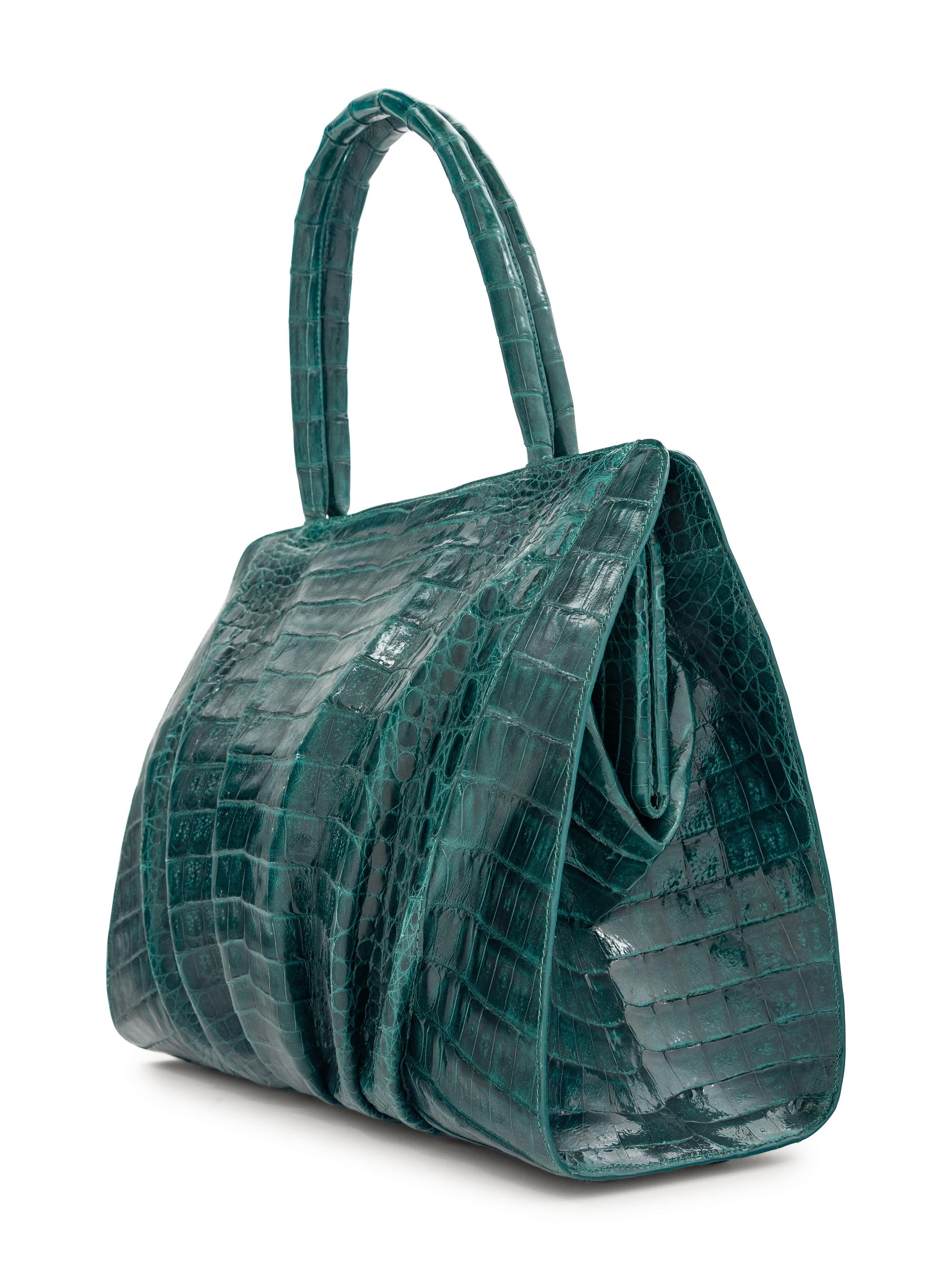 Nancy Gonzalez Green Crocodile Bag, 2000s