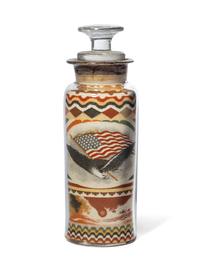 A Sand Art Bottle, Andrew Clemens (1857-1894), McGregor, Iowa, Dated 1888