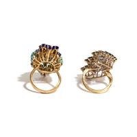 COLLECTION OF YELLOW GOLD, DIAMOND AND MULTIGEM RINGS