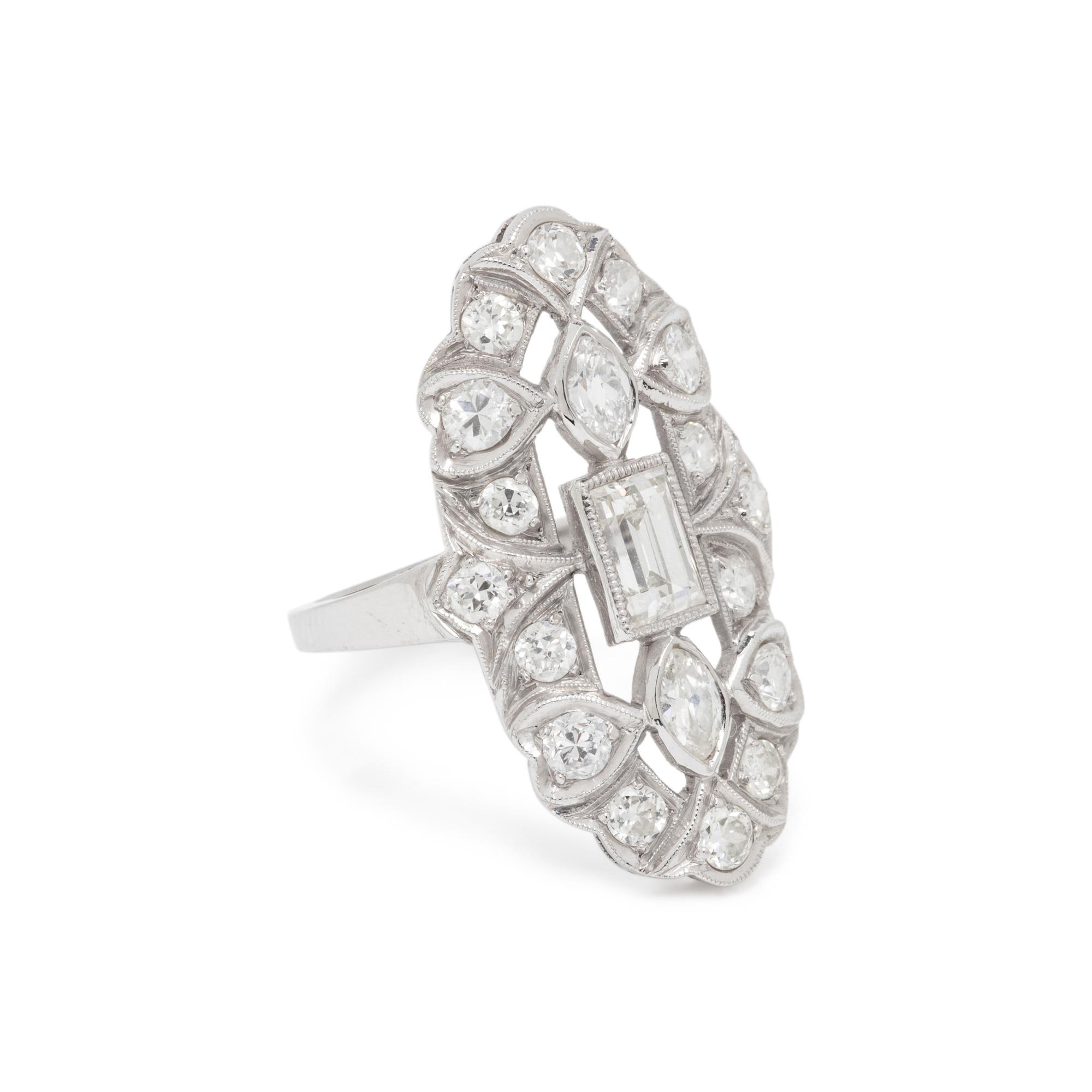 DIAMOND AND PLATINUM RING