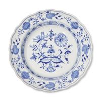 An Assembled Meissen Blue Onion Porcelain Luncheon Service