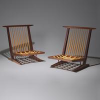 George Nakashima (American, 1905–1990) — Pair of Conoid Chairs