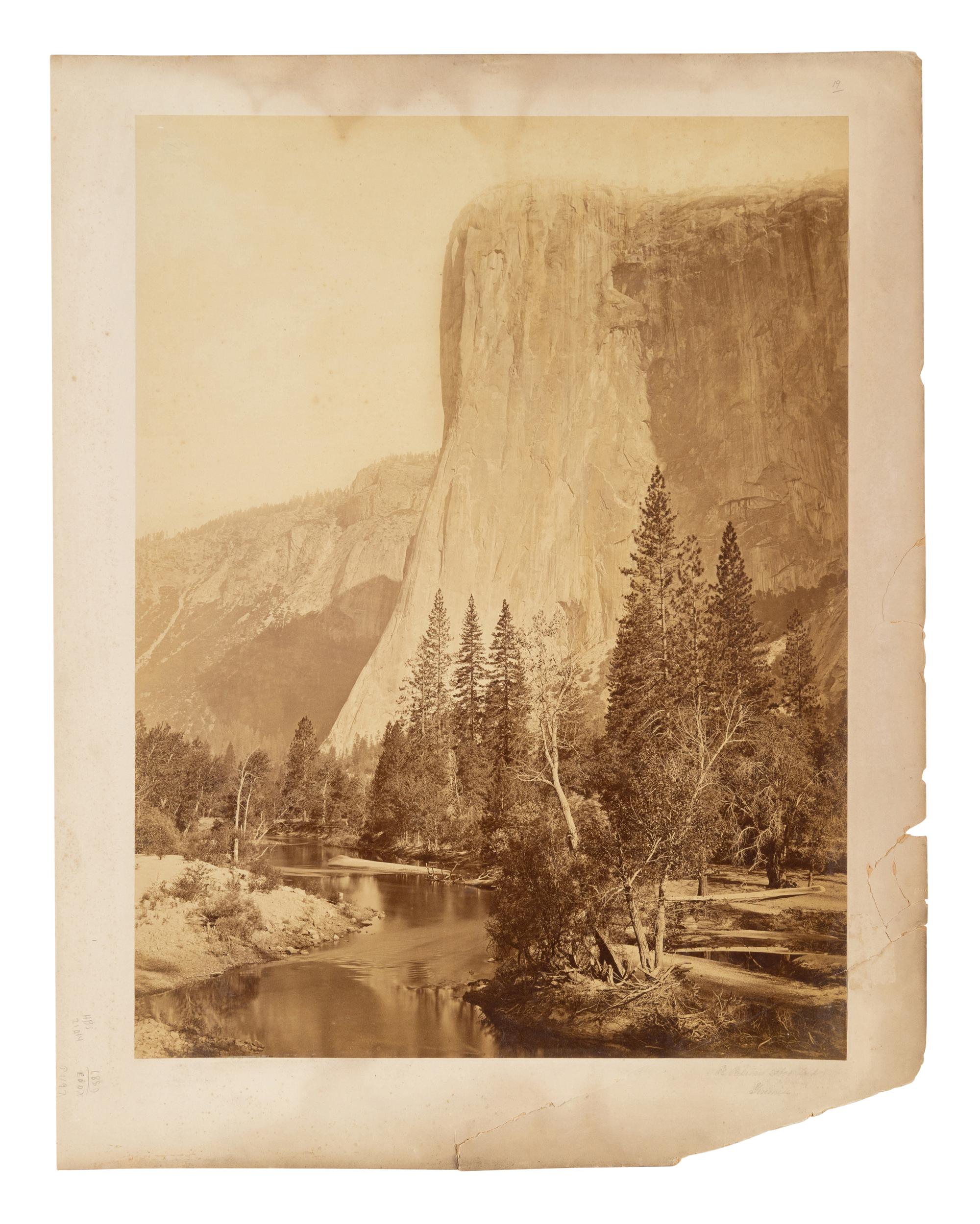 WATKINS, Carleton (1829-1916), photographer. El Capitan, Yosemite Valley.