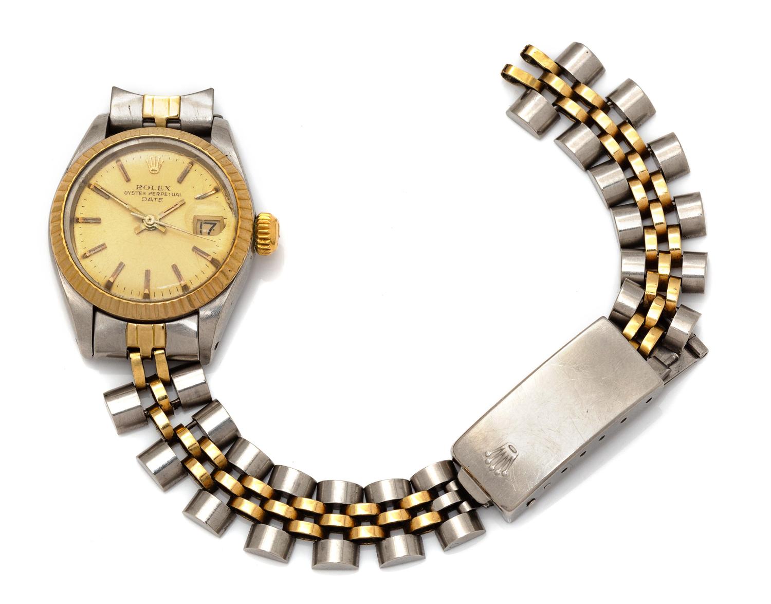 Rolex, Yellow Gold and Stainless Steel Ref. 6914 'Oyster Perpetual' Wristwatch
