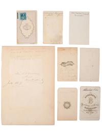 [CIVIL WAR]. A group of 8 photographs of Union Naval officers, incl. portraits of David G. Farragut and David D. Porter.