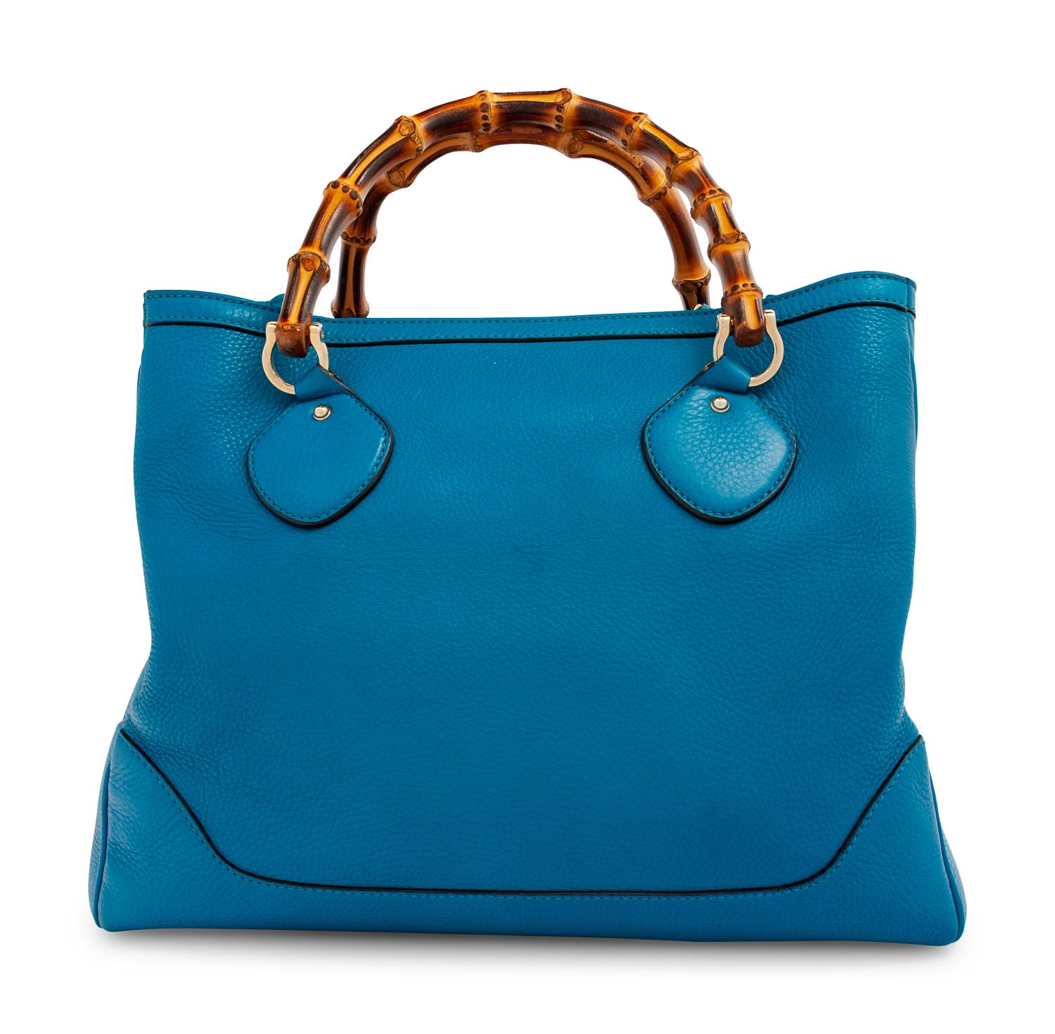 Gucci Blue Leather Tote, 2000s