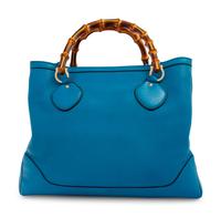 Gucci Blue Leather Tote, 2000s