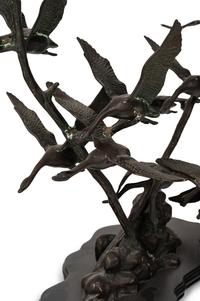 A Bronze Group of Flying Geese
