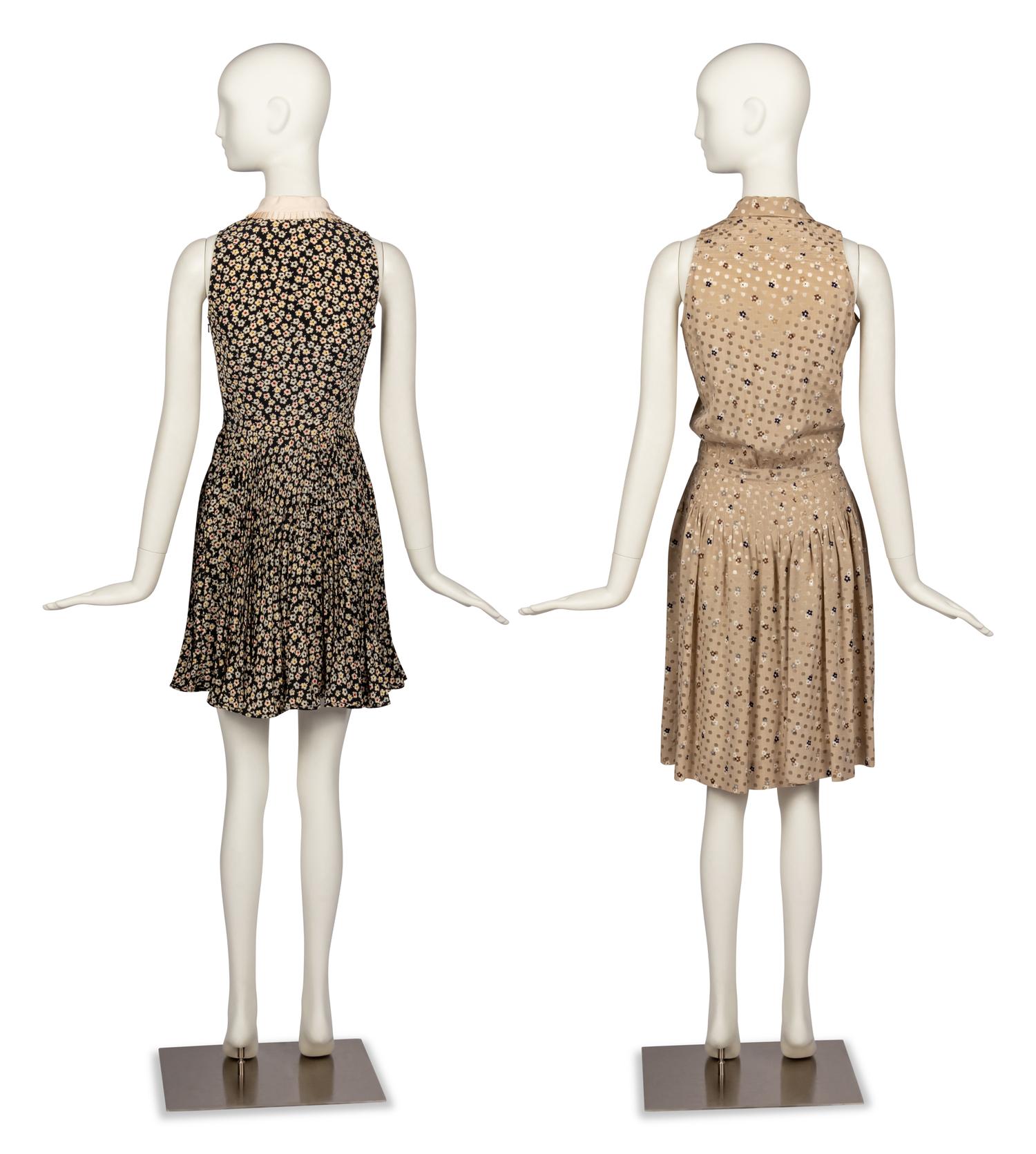 Two Designer Dresses, One Geoffrey Beene and One Valentino, 1980-90s
