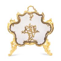 A Louis XV Style Gilt Bronze Fire Screen