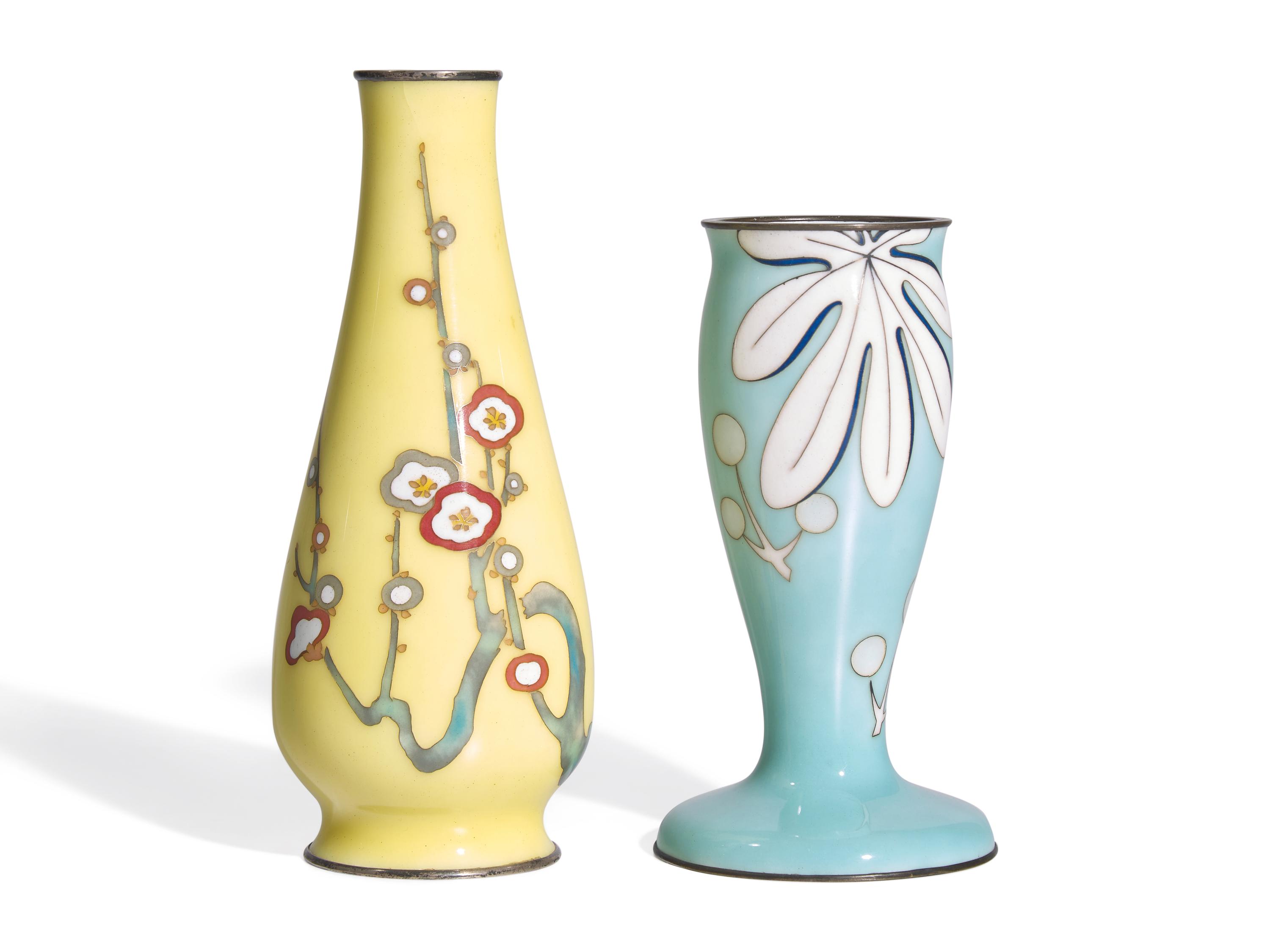 Two Japanese Cloisonne Vases, Ando Jubei Studio