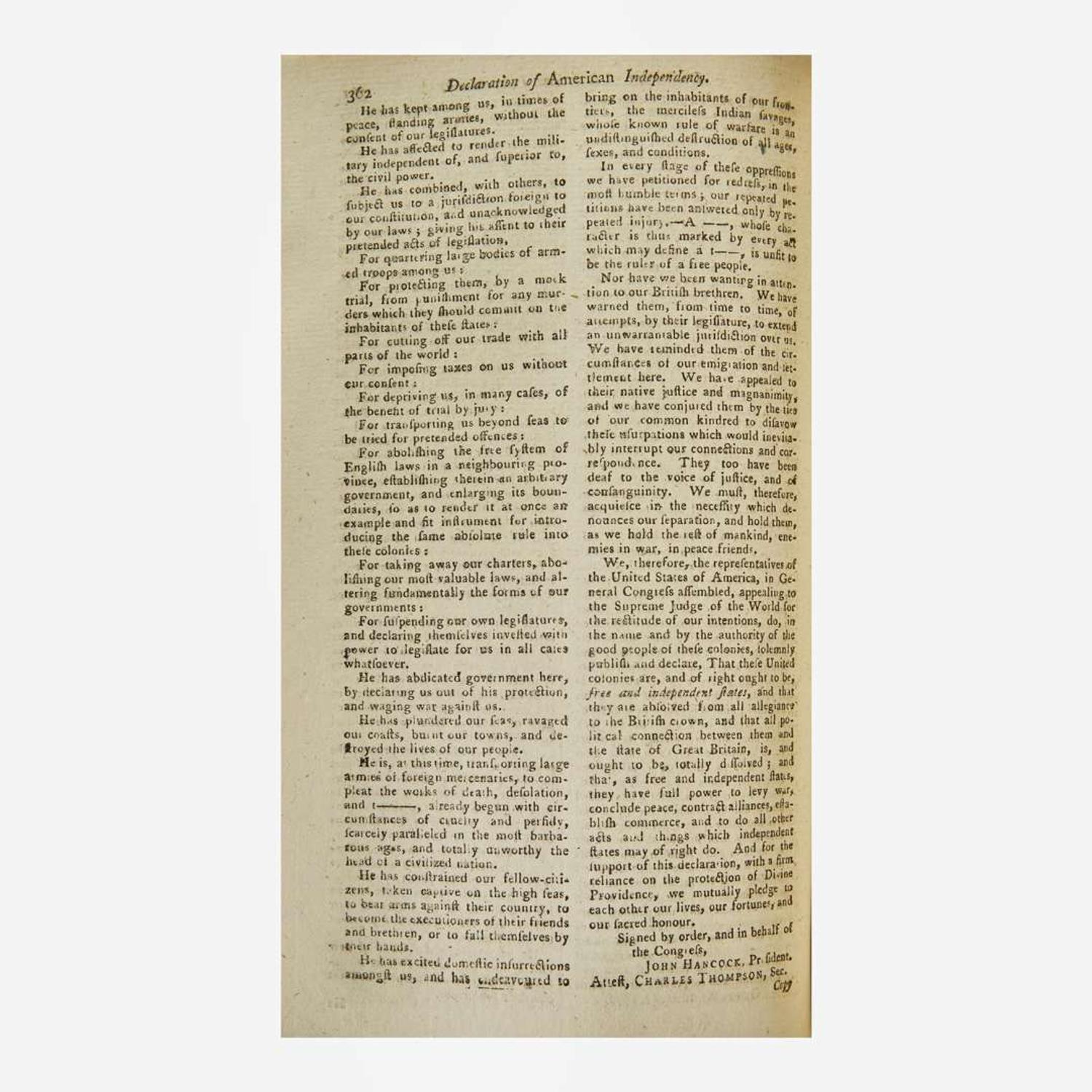 [American Revolution] [Declaration of Independence] Urban, Sylvanus (Edward Cave) The Gentleman's Magazine, and Historical Chronicle. Volume XLVI. For the Year M.DCCLXXVI
