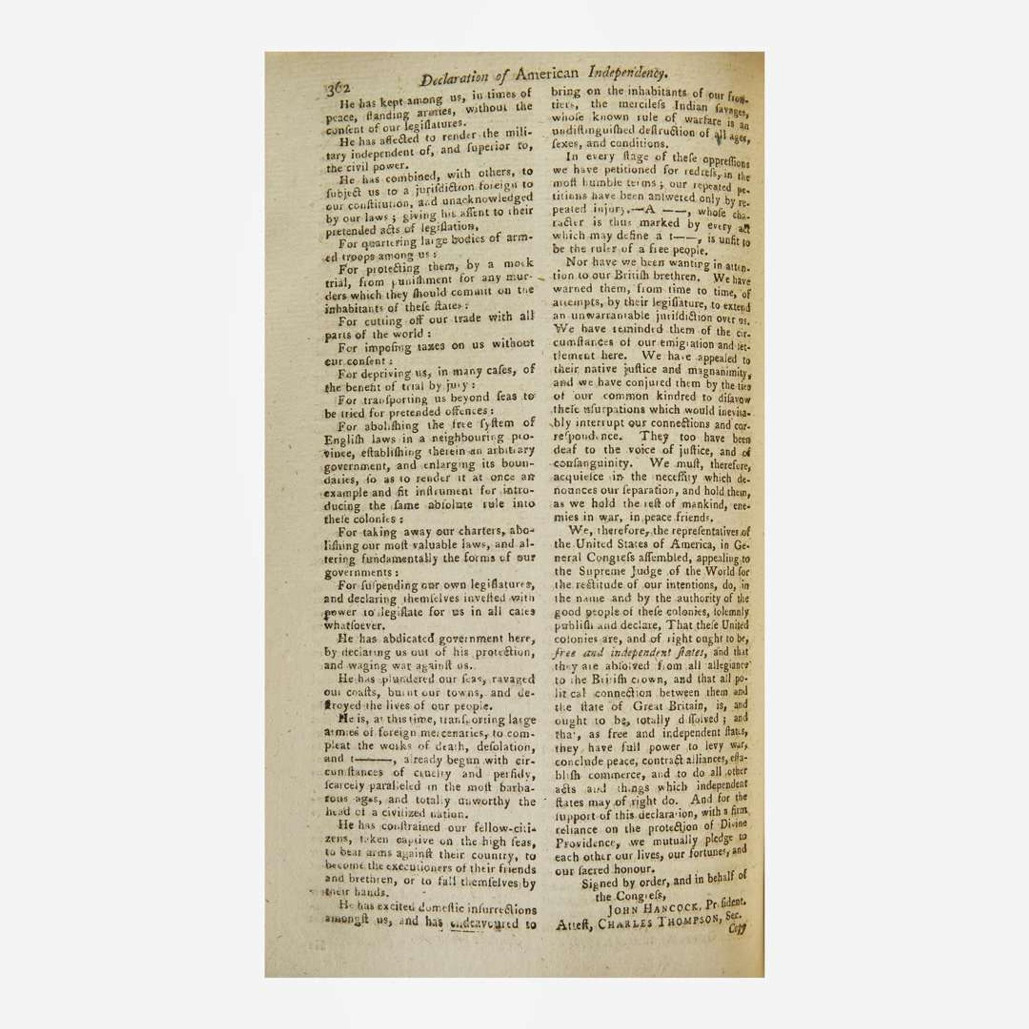 [American Revolution] [Declaration of Independence] Urban, Sylvanus (Edward Cave) The Gentleman's Magazine, and Historical Chronicle. Volume XLVI. For the Year M.DCCLXXVI