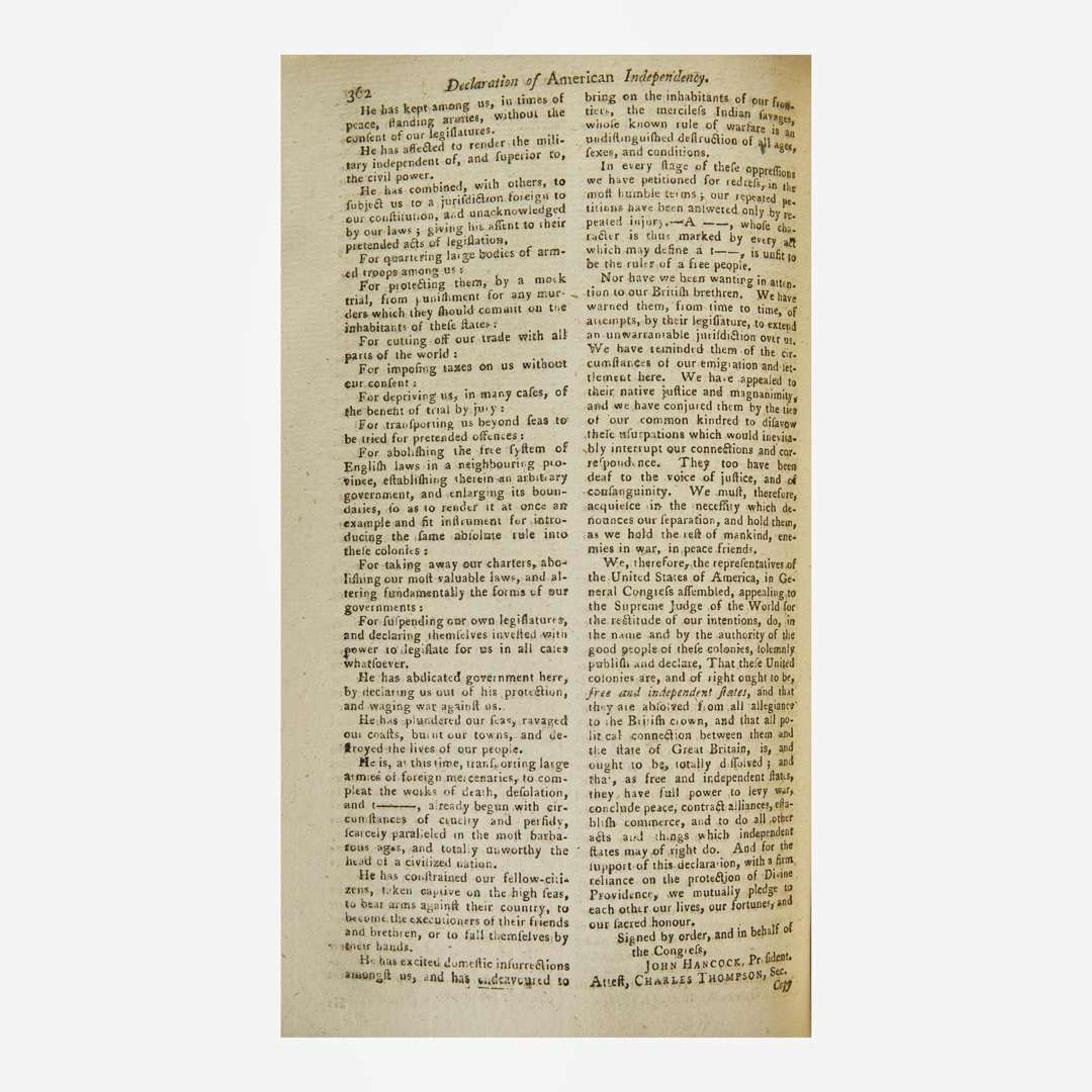 [American Revolution] [Declaration of Independence] Urban, Sylvanus (Edward Cave) The Gentleman's Magazine, and Historical Chronicle. Volume XLVI. For the Year M.DCCLXXVI