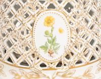 A Royal Copenhagen Flora Danica Porcelain Ice Dome and Stand