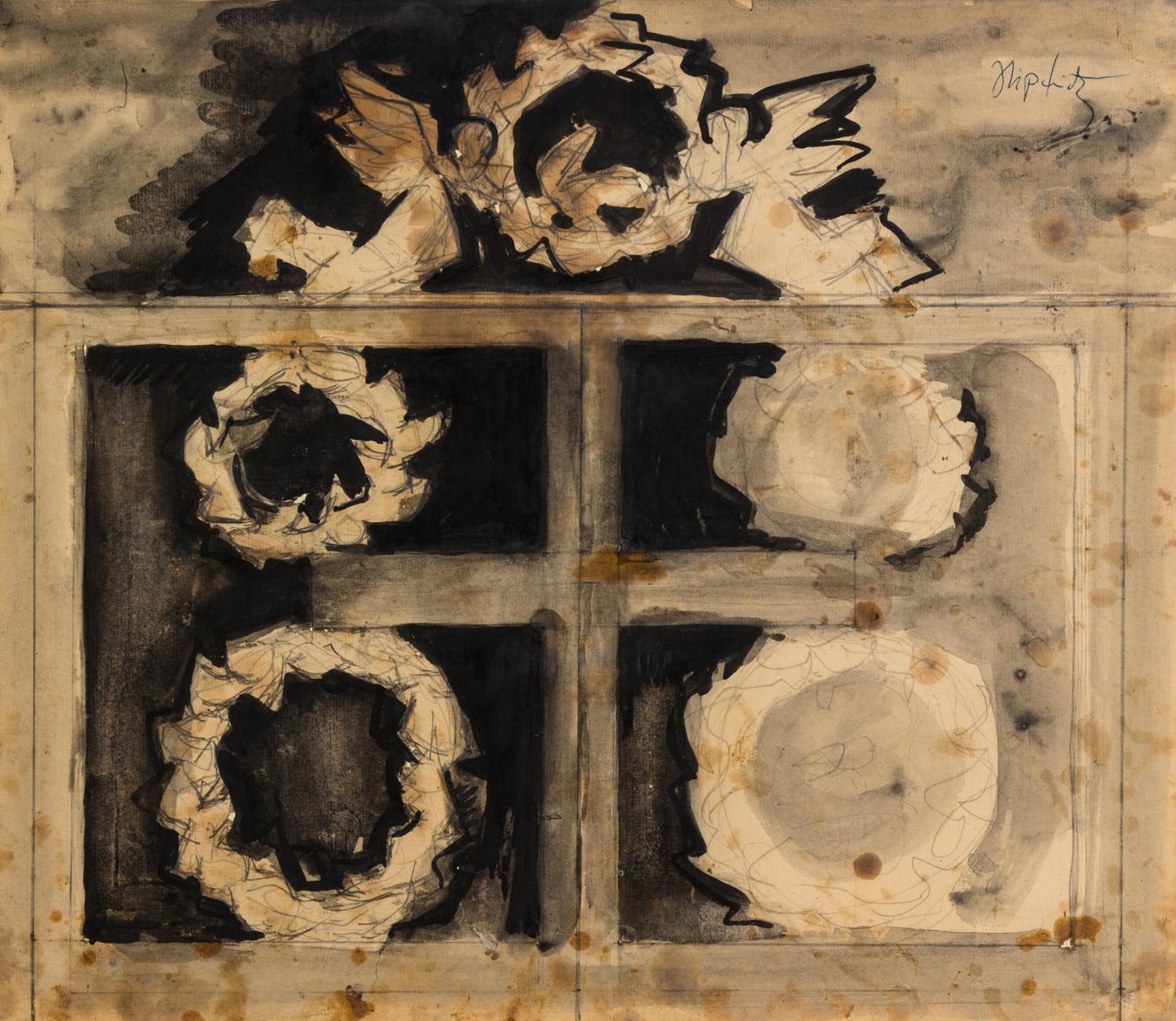 Jacques Lipchitz, (Lithuanian, 1891-1973), Sketch of Monumental Gates