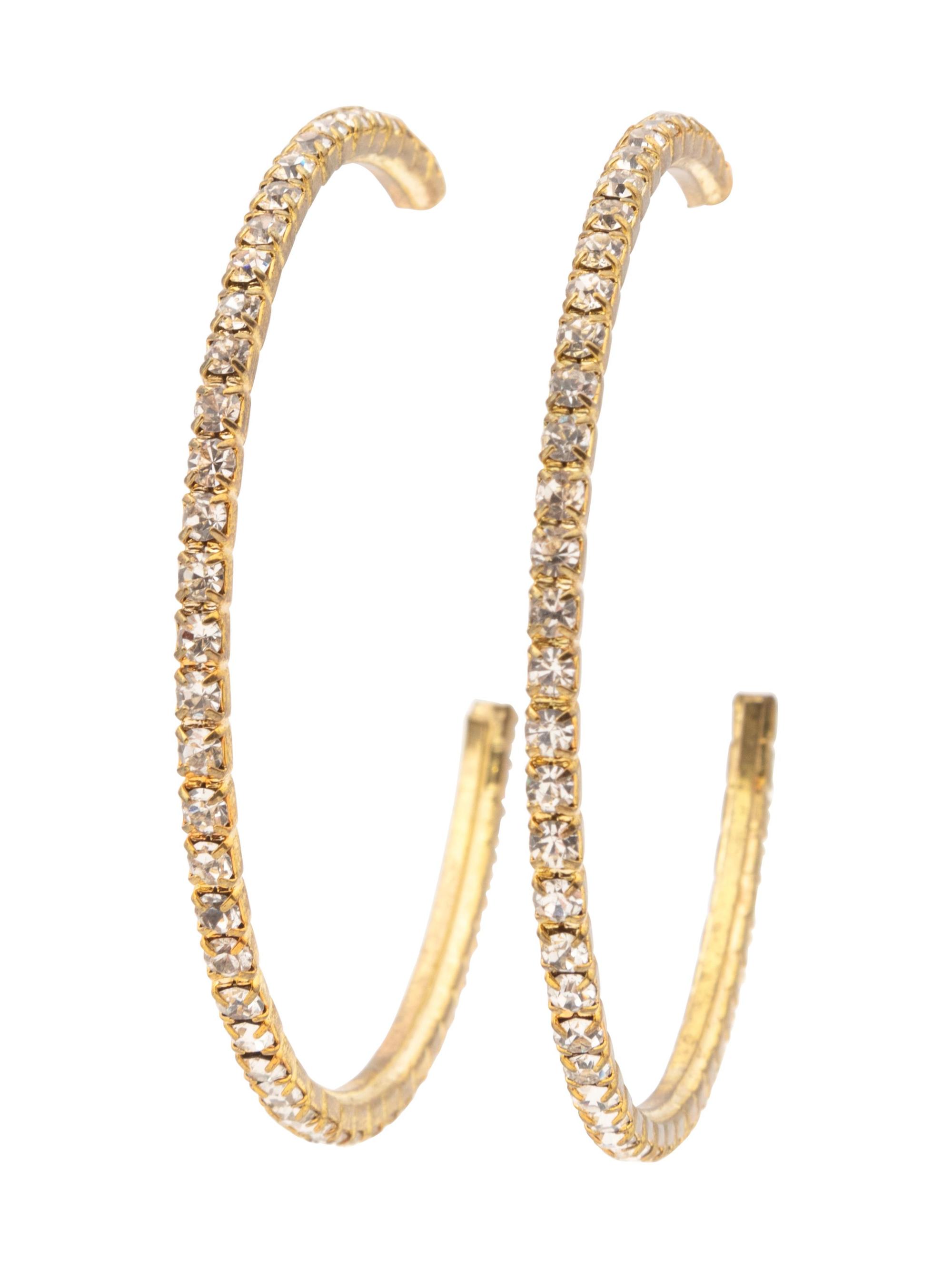 16 Pairs of Assorted Rhinestone Earrings, 19880-2000s
