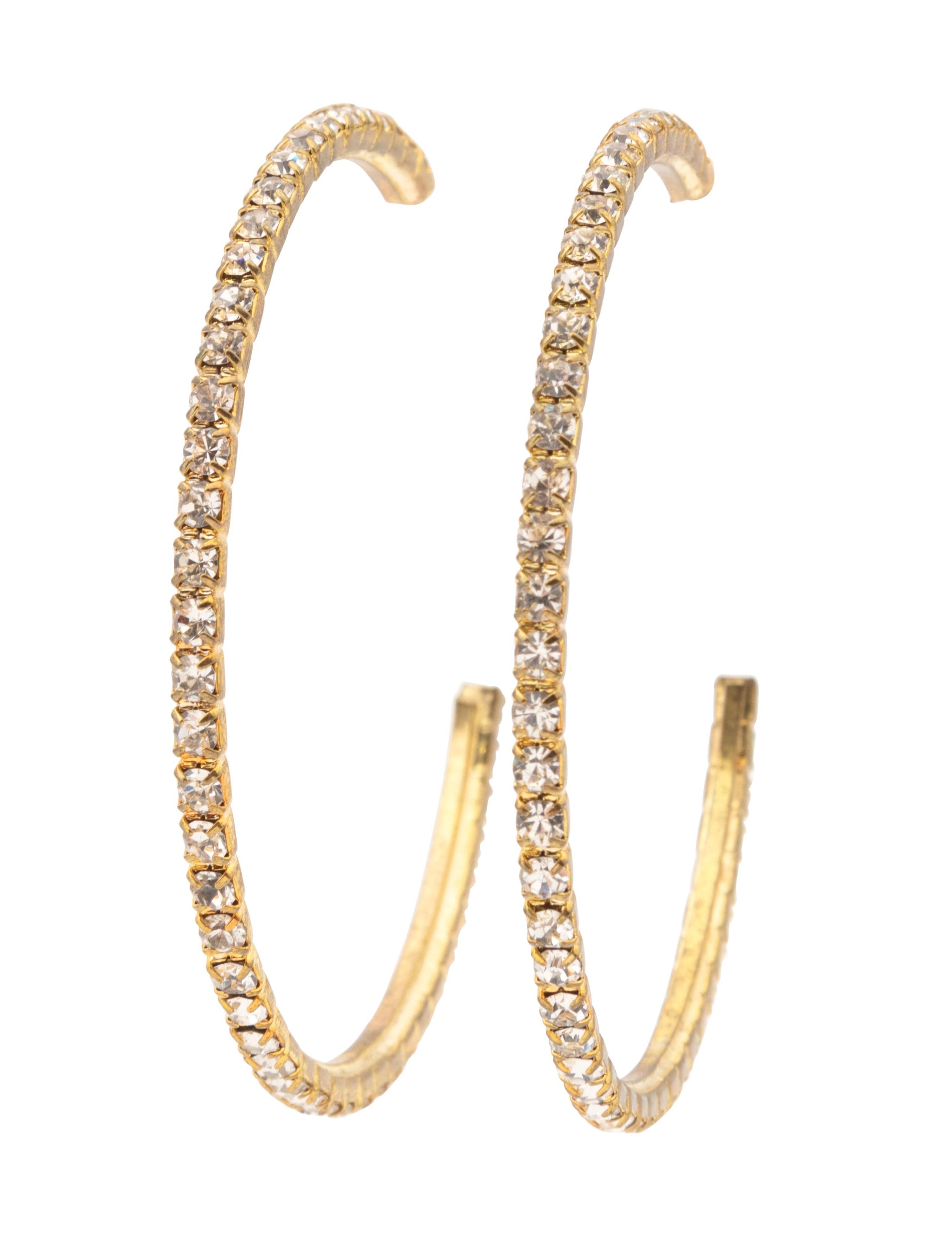 16 Pairs of Assorted Rhinestone Earrings, 19880-2000s