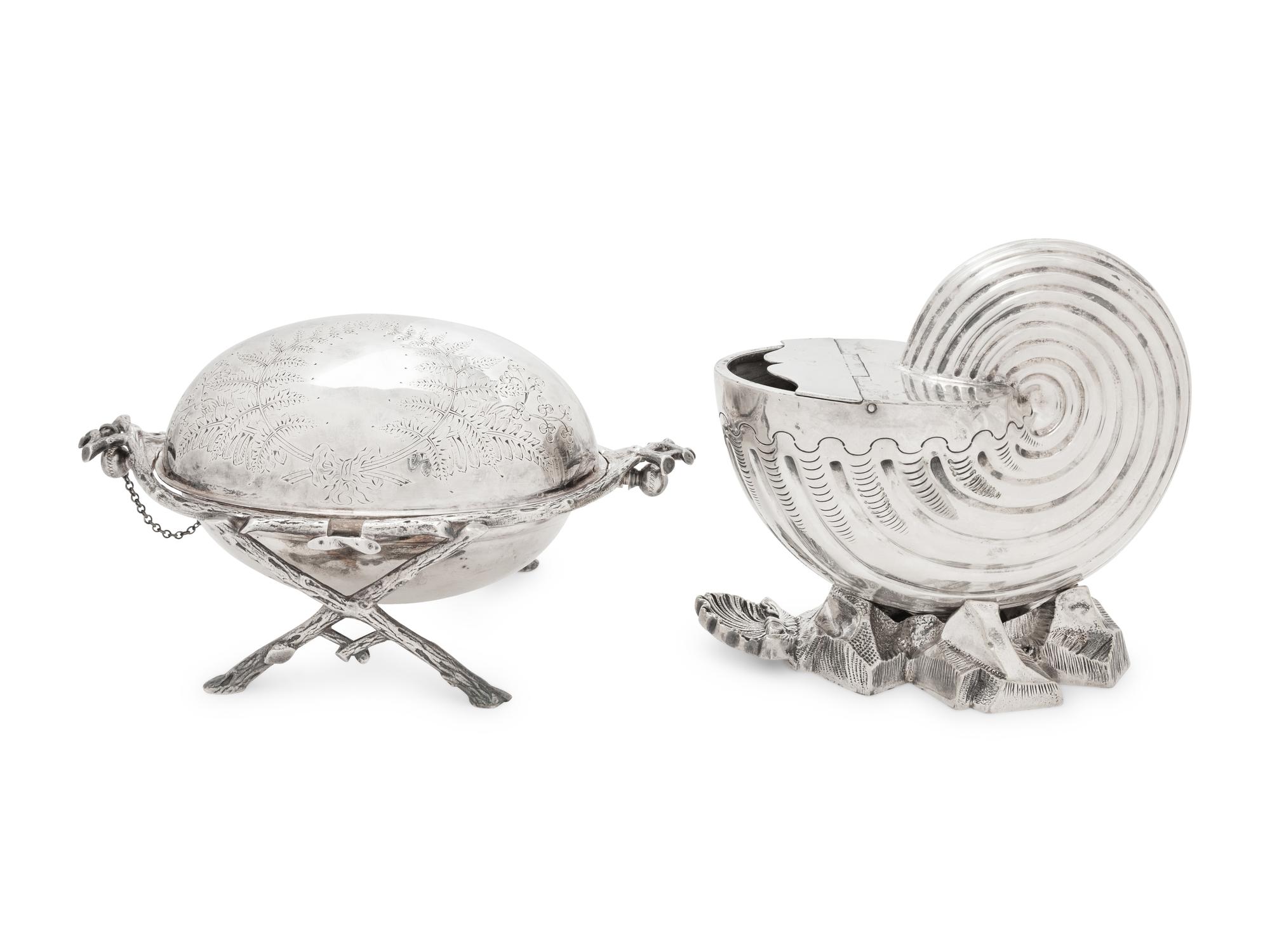 A Pair of English Silver-Plate Table Articles